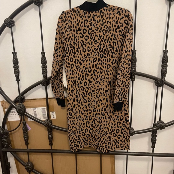 J. Crew Leopard Sweater Dress NWT - Picture 5 of 5